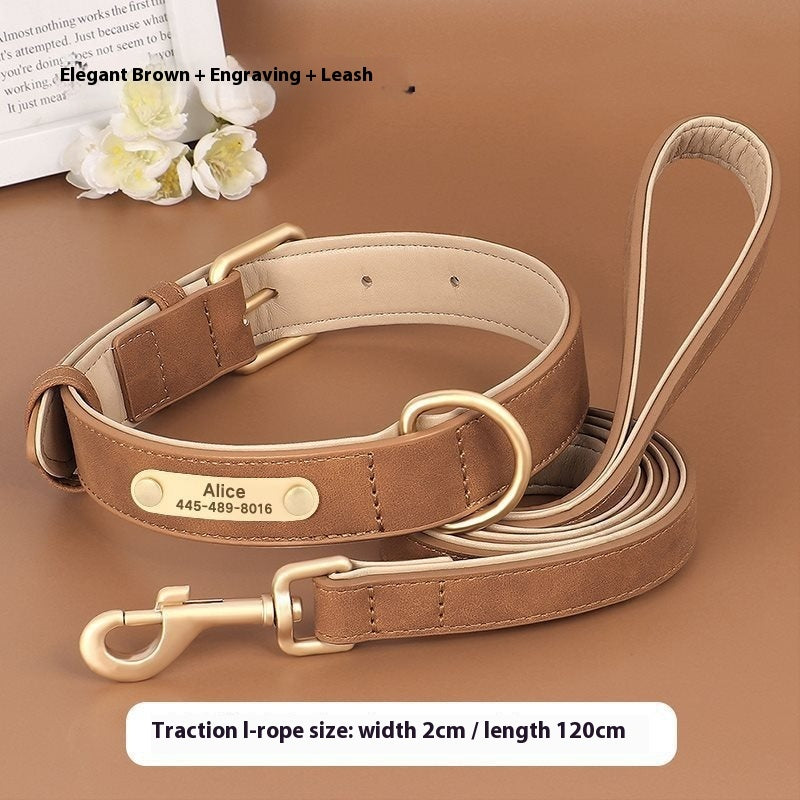 Double-layer Leather Pet Dog Collar